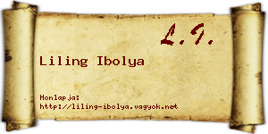Liling Ibolya névjegykártya