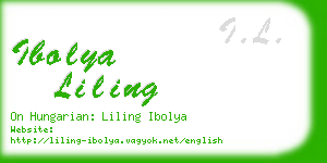 ibolya liling business card